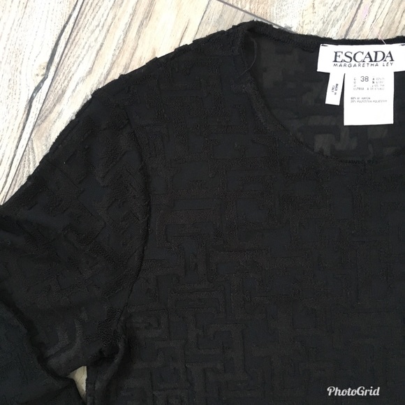 LIKE NEW ESCADA Long Sleeve Top Sz 38 Orig $595! - Picture 4 of 5